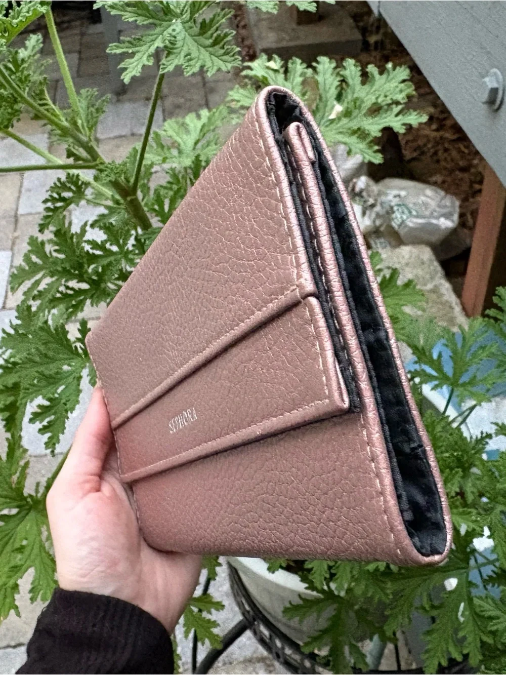 Sephora Rose Gold Contour Brush Storage Travel Clutch